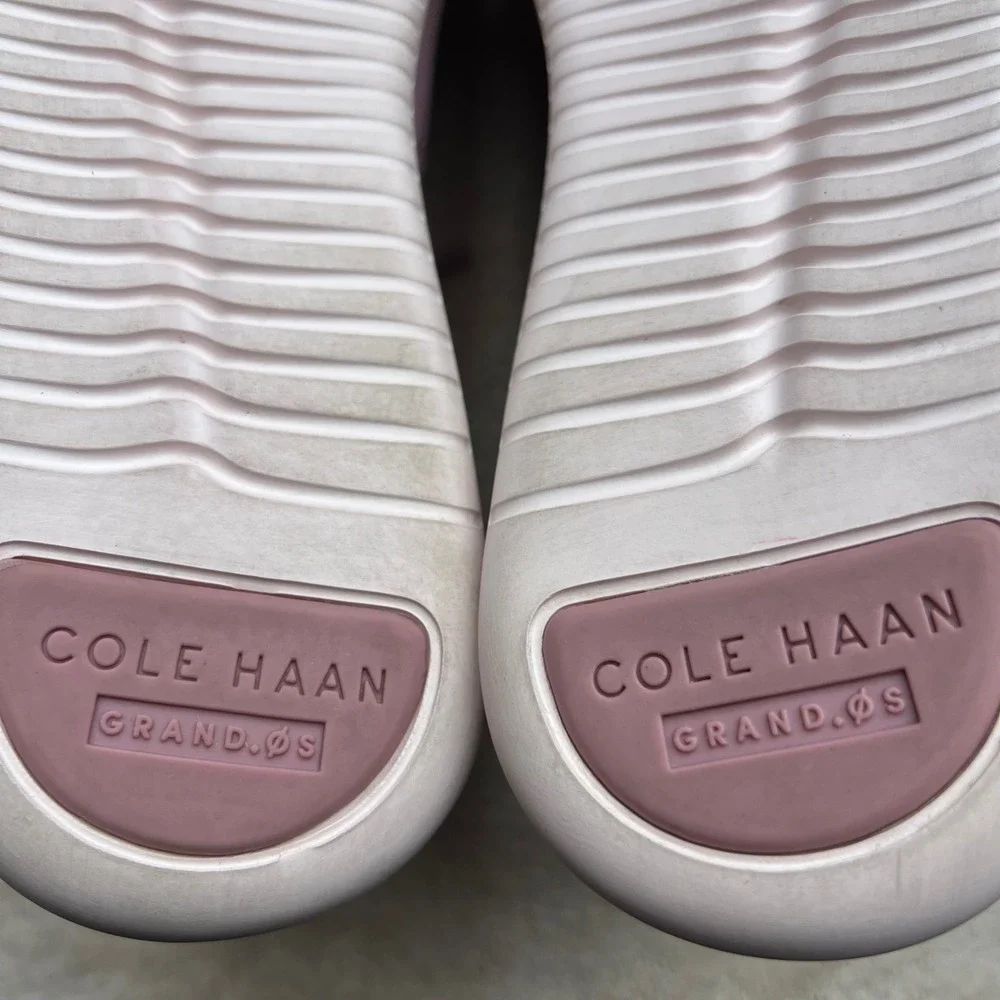Cole Haan Rose Pink‎ Knit Lace Up Sneakers Women 9.5 B Athleisure Comfort Preppy